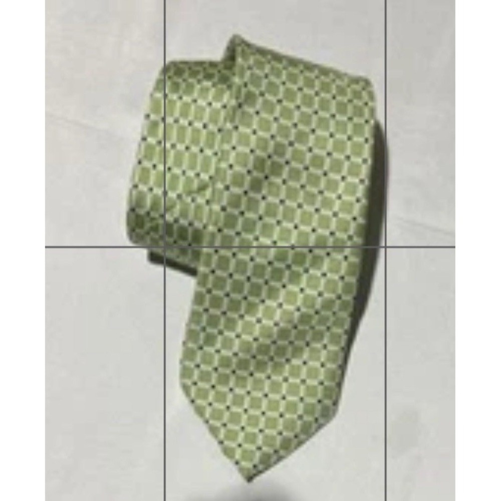 Chaps‎ Mens Silk Neck Tie Green White Business Work Career Handmade